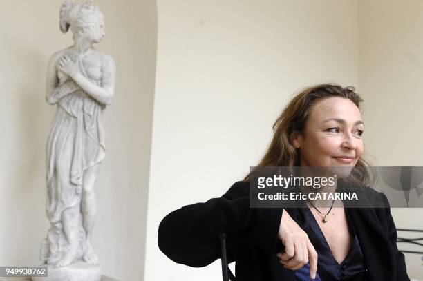 18th Festival du Film de Sarlat.Photocall of French actress Catherine Frot.