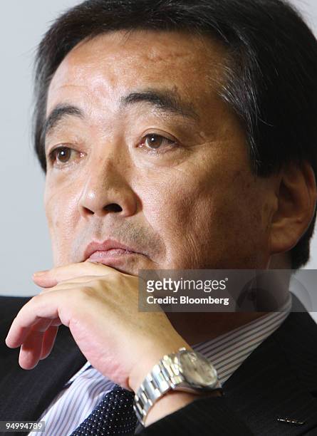 Susumu Hosoi, president of Isuzu Motors Ltd., listens during an interview in Tokyo, Japan, on Friday, Dec. 18, 2009. Isuzu Motors Ltd., Japan's...