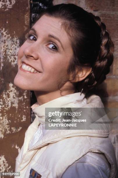 Portrait de Carrie Fisher en janvier 1978 à Los Angeles, Etats-Unis.