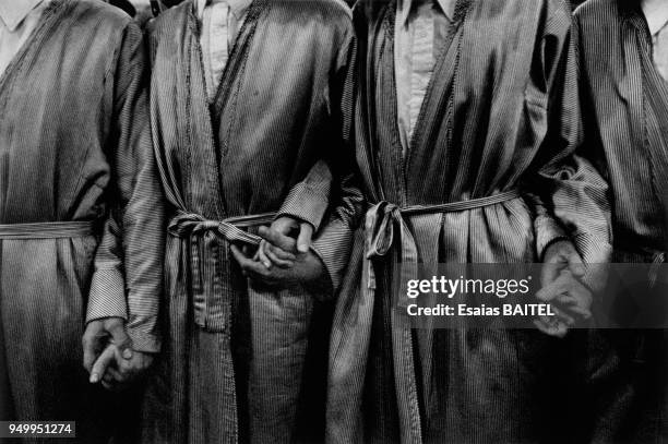 Fête de Pourim - Purim - dans une communauté de Juifs orthodoxes en décembre 1996 à Jérusalem, Israël.