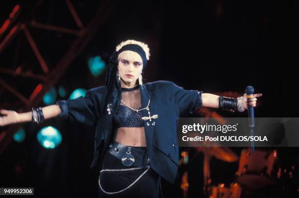 Jeanne Mas lors d'un concert à Bercy le 4 novembre 1985 à Paris, France.