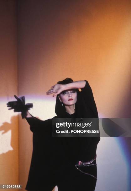 La chanteuse Jeanne Mas dans les années 80. Circa 1980.