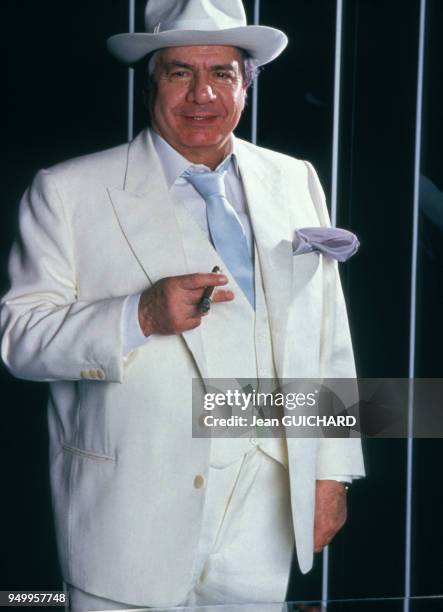 Michel Galbru dans la pièce 'Don Juan' au théâtre Mouffetard à Paris le 11 mars 1987, France.