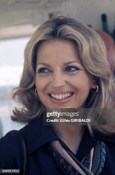 Portrait d'Ira de Furstenberg en mai 1974 à Cannes, France.