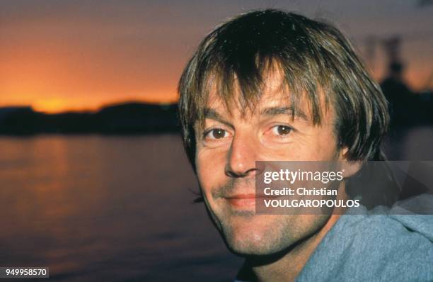 Portrait de Nicolas Hulot en janvier 1991 à Marseille, France.