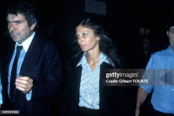 Procès de Christina Von Opel pour trafic de drogue au Palais de justice de Draguignan en mars 1979, France.