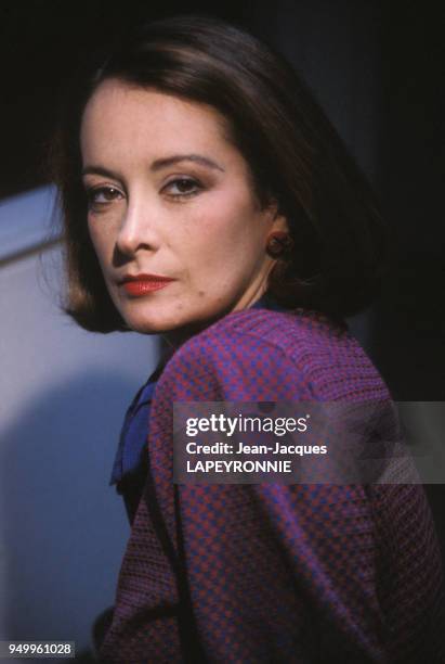 Portrait de l'actrice Dominique Lavanant en janvier 1982 à Paris, France.