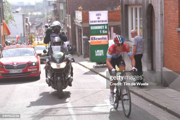 Bob Jungels of Luxembourg and Team Quick-Step Floors / during the104th Liege-Bastogne-Liege 2018 a 258,5km race from Liege to Liege-Ans on April 22,...