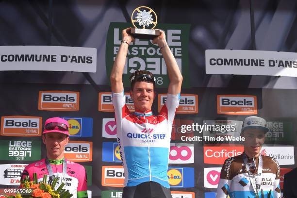 Podium / Michael Woods of Canada and Team EF Education First - Drapac P/B Cannondale / Bob Jungels of Luxembourg and Team Quick-Step Floors / Romain...