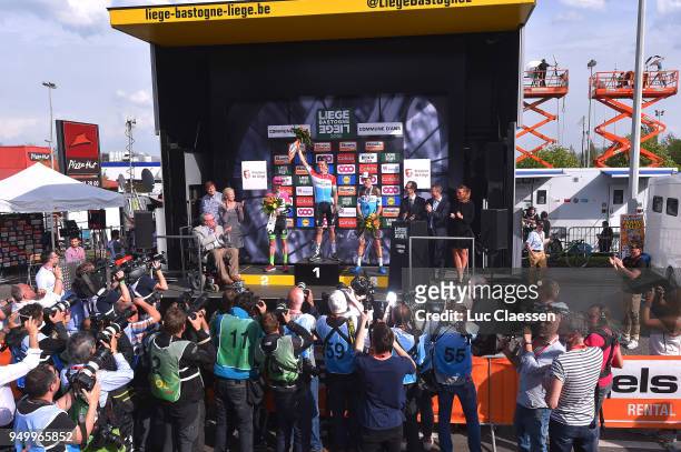 Podium / Bob Jungels of Luxembourg and Team Quick-Step Floors / Michael Woods of Canada and Team EF Education First - Drapac P/B Cannondale / Romain...