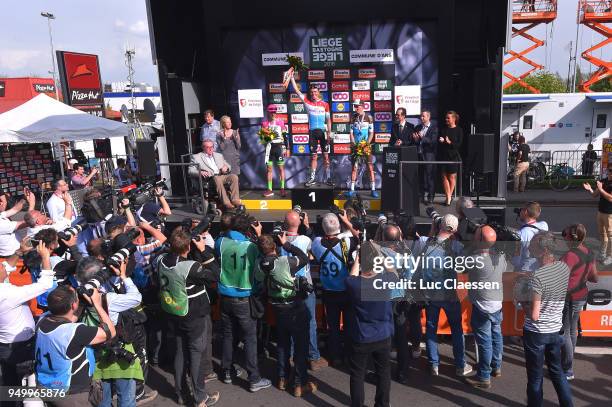 Podium / Bob Jungels of Luxembourg and Team Quick-Step Floors / Michael Woods of Canada and Team EF Education First - Drapac P/B Cannondale / Romain...