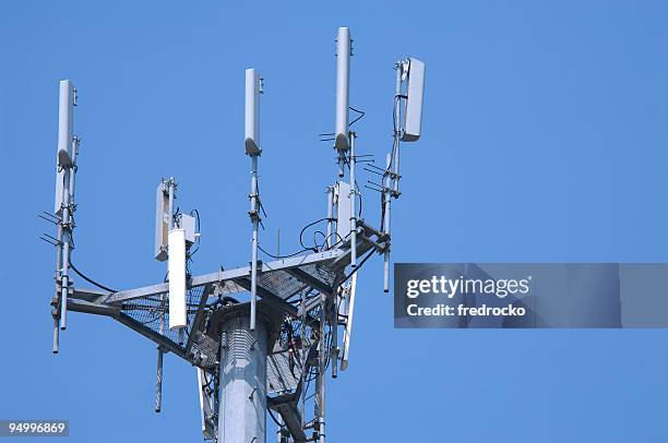 cell phone tower - microwave tower stock pictures, royalty-free photos & images