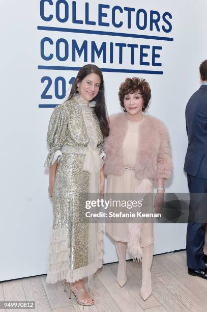 Katherine Ross and LACMA Life Trustee Lynda Resnick attend LACMA 2018 Collectors Committee Gala at LACMA on April 21, 2018 in Los Angeles, California.