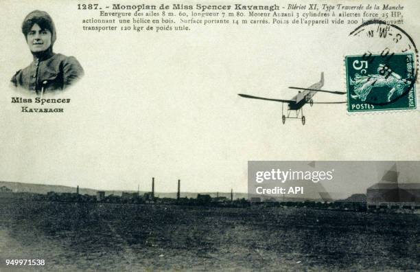 c. 1910 France carte postale photo monoplan Blériot X1 avec pilotes c. 1910 France carte postale photo monoplan Blériot X1 avec pilotes