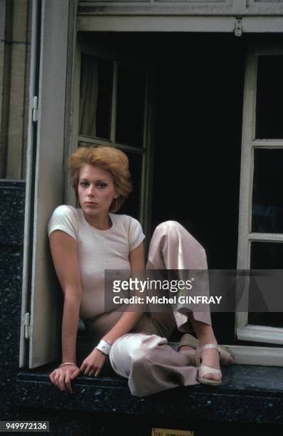 Portrait de Sylvia Kristel en mai 1974 en France.