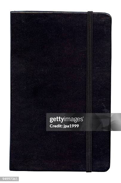 classic notebook front cover - leather notebook stock pictures, royalty-free photos & images