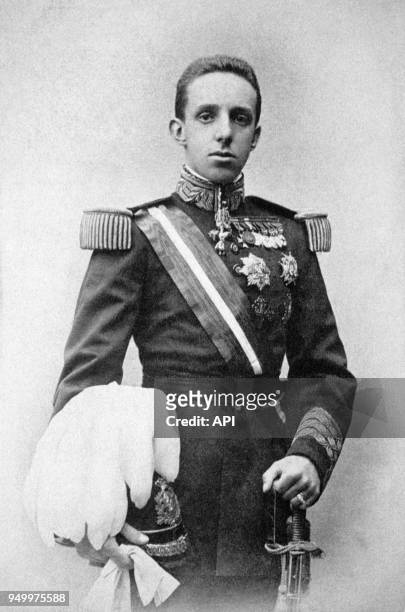 Portrait du Roi d'Espagne Alfonso XIII, Espagne.