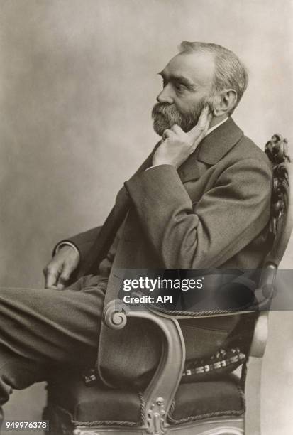Portrait d'Alfred Nobel, chimiste et industriel suédois, par Gösta Florman.