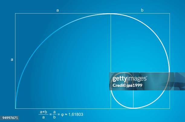 golden ratio - fibonacci pattern 幅插畫檔、美工圖案、卡通及圖標