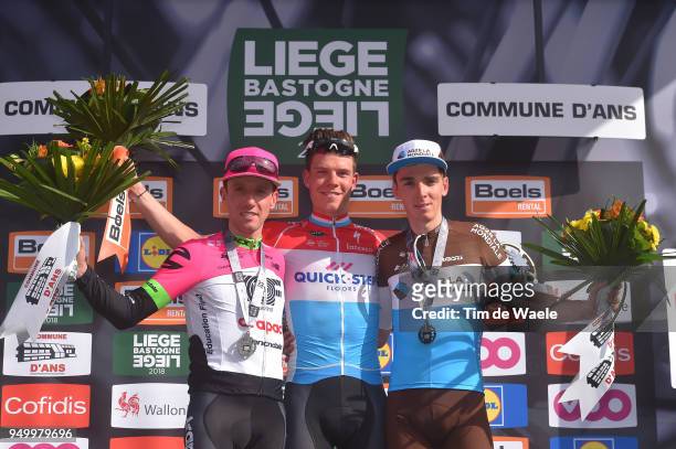 Podium / Michael Woods of Canada and Team EF Education First - Drapac P/B Cannondale / Bob Jungels of Luxembourg and Team Quick-Step Floors / Romain...