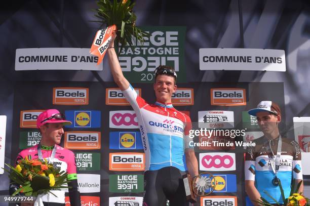 Podium / Michael Woods of Canada and Team EF Education First - Drapac P/B Cannondale / Bob Jungels of Luxembourg and Team Quick-Step Floors / Romain...
