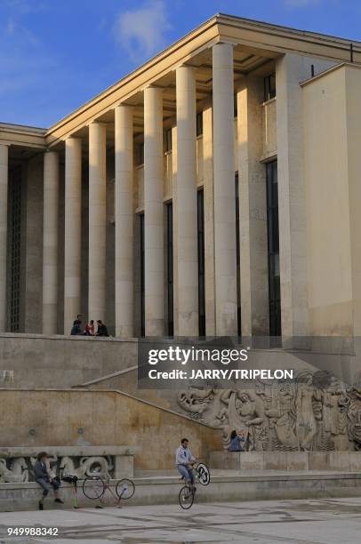 The eastern wing of the Palais de Tokyo hosting the Museum of Modern Art of the City of Paris, 16 th district in Paris, Ile de France region, France.