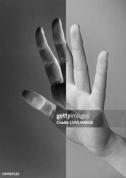 respect. - black and white hands stock pictures, royalty-free photos & images