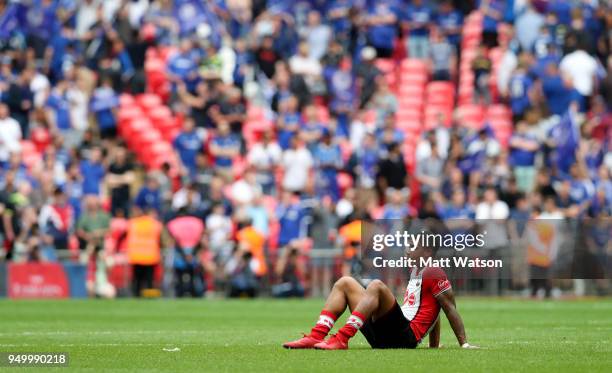 Mario Lemina of Southampton during the Emirates FA Cup Semi-Final between Chelsea and Southampton, at Wembley Stadium on April 22, 2018 in London,...