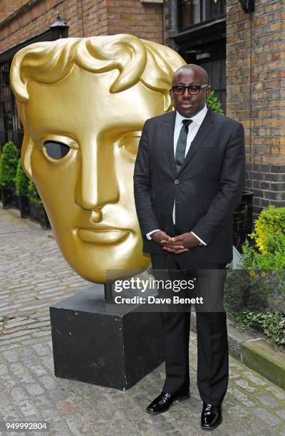 Edward Enninful arrives at the British Academy Television Craft Awards held at The Brewery on April 22, 2018 in London, England.