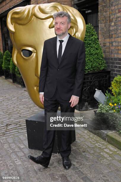 Charlie Brooker arrives at the British Academy Television Craft Awards held at The Brewery on April 22, 2018 in London, England.