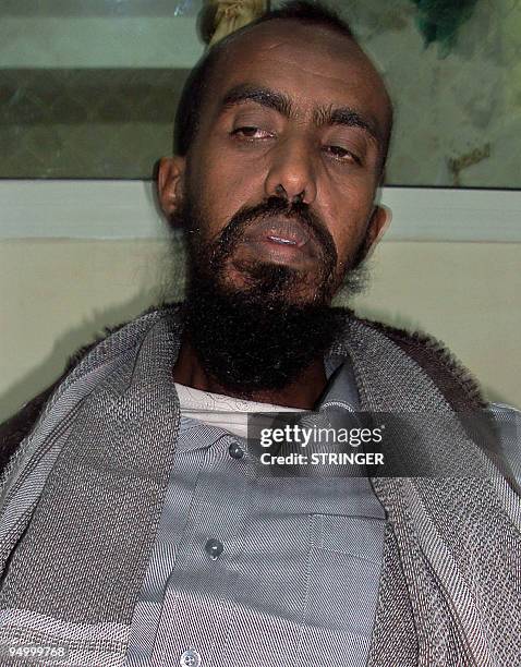 Mohamed Saleban Bare a Somali just home from eight years in the US jail at Guantanamo Bay speaks to AFP at Hargeisa on December 20, 2009 photo. Bare...