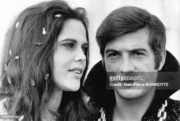 Sylvie Fennec et Jean-Claude Brialy dans le 'Bal du Comte d'Orgel' en octobre 1969, France.