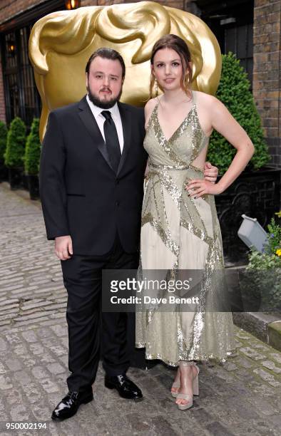 John Bradley and Hannah Murray arrive at the British Academy Television Craft Awards held at The Brewery on April 22, 2018 in London, England.