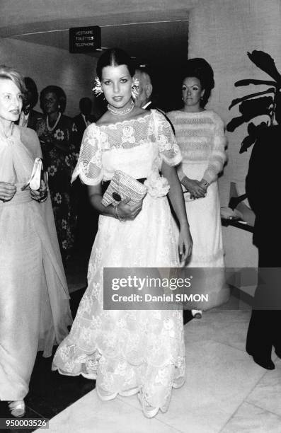 La princesse Caroline de Monaco se rend dans la salle où se tient le gala annuel de la Croix Rouge monégasque et pour assister au concert, Monaco,...