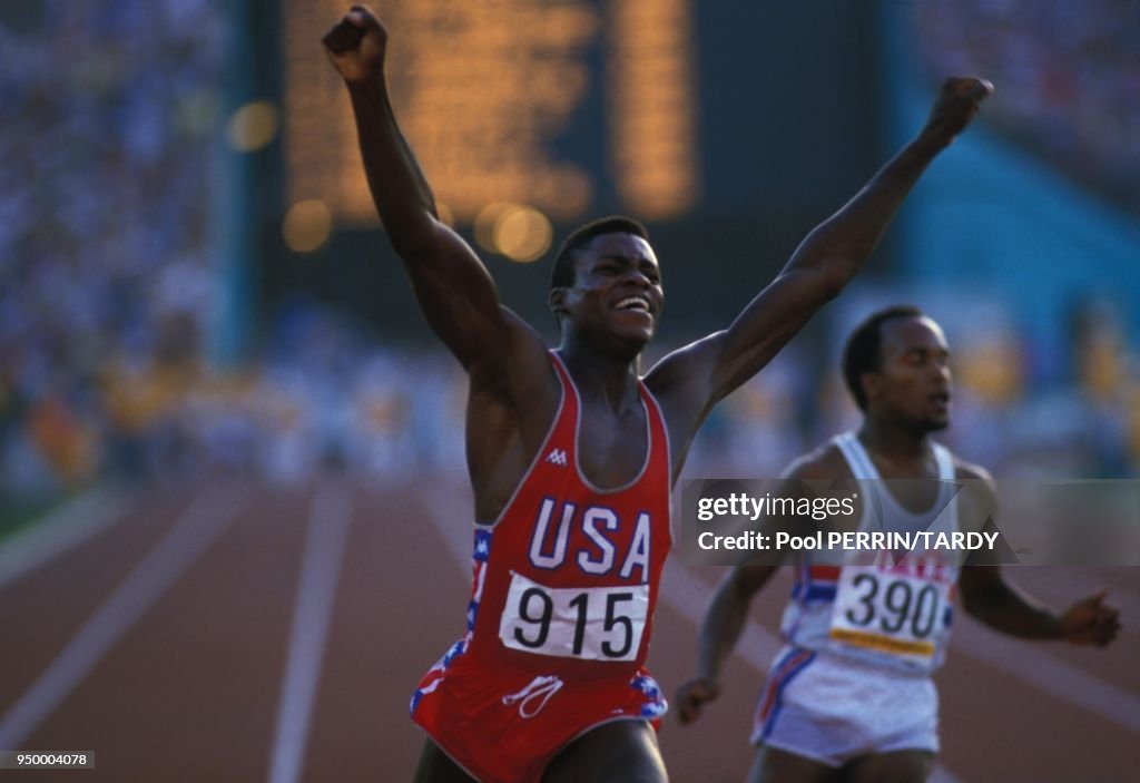 Carl Lewis Au Jeux Olympiques De Los Angeles