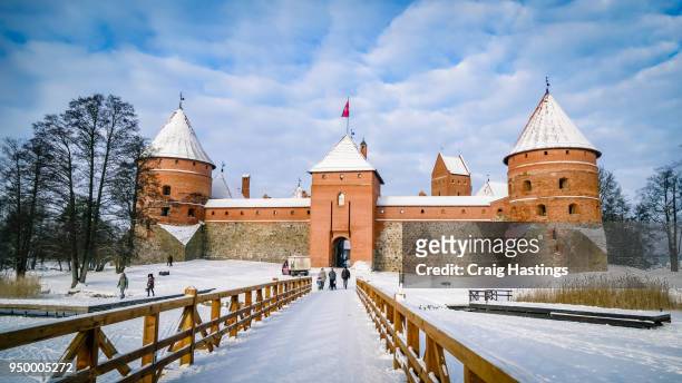 trakai castle fort vilnius lithuania - ice fortress stock pictures, royalty-free photos & images