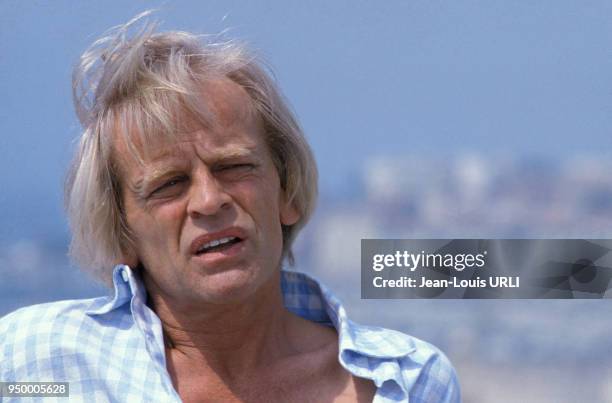 Klaus Kinski au Festival de Cannes en mai 1982, France.