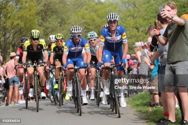 Enric Mas of Spain and Team Quick-Step Floors / Julian Alaphilippe of France and Team Quick-Step Floors / Jack Haig of Australia and Team...