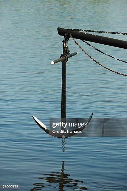 anchor - boats moored stock pictures, royalty-free photos & images