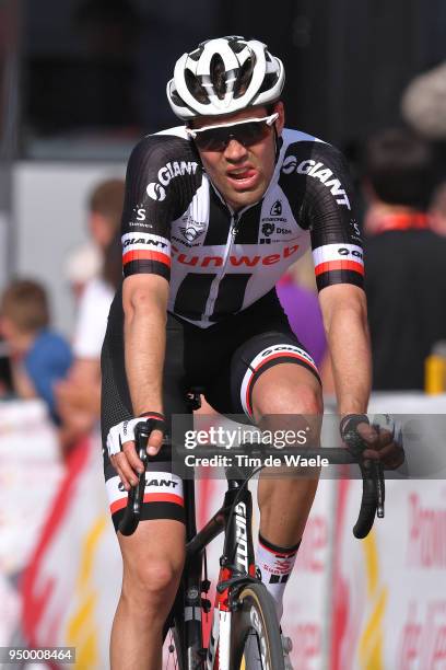 Arrival / Tom Dumoulin of The Netherlands and Team Sunweb / during the104th Liege-Bastogne-Liege 2018 a 258,5km race from Liege to Liege-Ans on April...