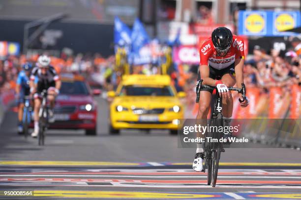 Arrival / Jelle Vanendert of Belgium and Team Lotto Soudal / Disappointment / during the104th Liege-Bastogne-Liege 2018 a 258,5km race from Liege to...
