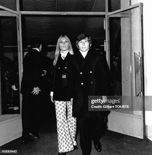 Sharon Tate et Roman Polanski lors du Festiival de Cannes en 1968, Cannes, France.