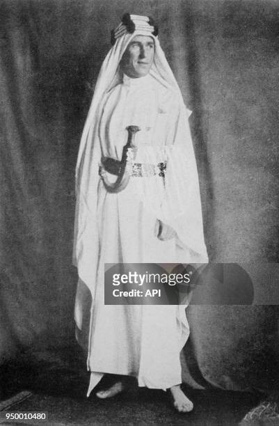 Portrait de l'officier britannique Lawrence d'Arabie circa 1925 par Harry A Chase.