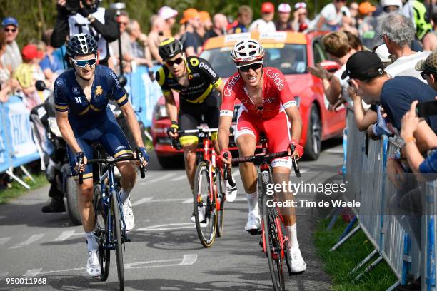 Anthony Perez of France and Team Cofidis / Casper Pedersen of Denmark and Team Aqua Blue Sport / during the104th Liege-Bastogne-Liege 2018 a 258,5km...