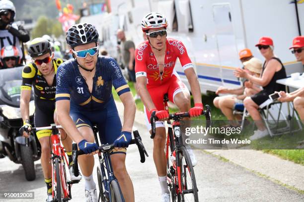 Anthony Perez of France and Team Cofidis / Casper Pedersen of Denmark and Team Aqua Blue Sport / during the104th Liege-Bastogne-Liege 2018 a 258,5km...