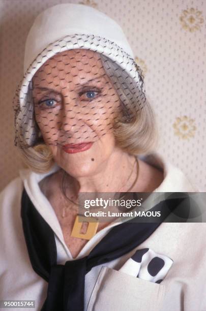 Portrait de Gloria Swanson au Festival de Deauville en septembre 1978, France.