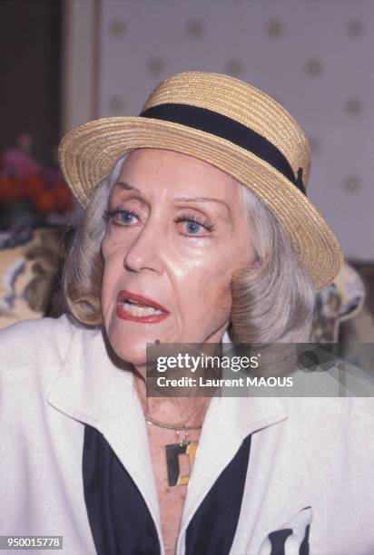 Portrait de Gloria Swanson au Festival de Deauville en septembre 1978, France.