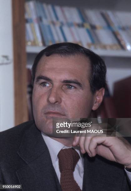 Portrait de Jacques Ribourel, promoteur immobilier, le 7 décembre 1978 à Vichy, France.