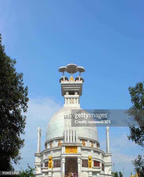 印度 odisha 巴布內斯瓦爾市 dhauligiri 附近的佛教 dhauli 香提佛塔 - odisha 個照片及圖片檔