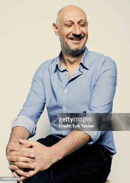 Marios Piperides of the film Smuggling Hendrix poses for a portrait during the 2018 Tribeca Film Festival at Spring Studio on April 22, 2018 in New...